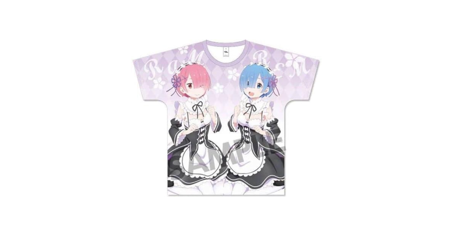 Re:ゼロから始める異世界生活 リゼロ フルグラフィックTシャツ レム メイド レム 冷感両面フルグラフィックTシャツ ストリートファッション